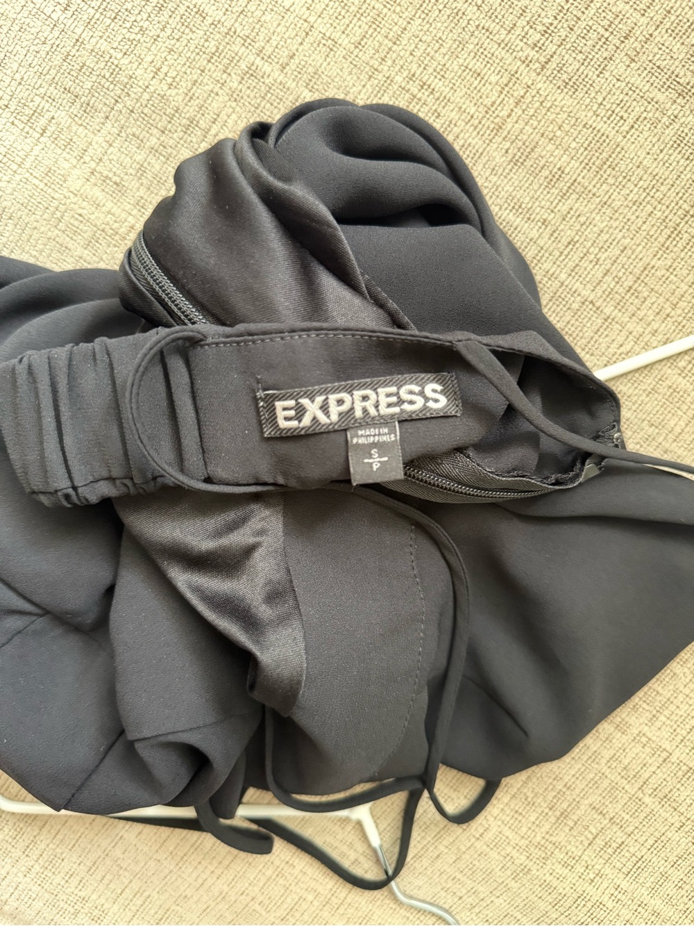 Express Black Double-Strap Blouse - Picture 3 of 3